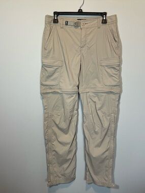 REI Women’s Tan Zip-Off Hiking Pants Convertible 8 Relaxed Fit